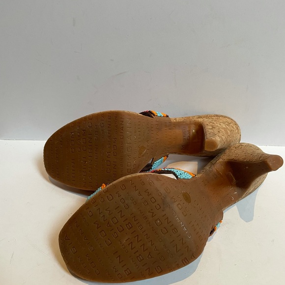 Gianni Bini Cork Beaded Heels Size 9 - Picture 5 of 5